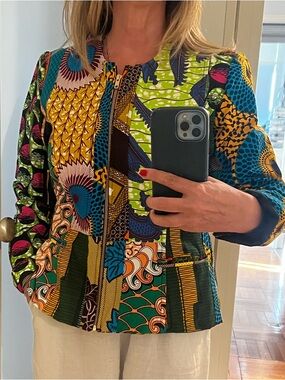 Designer African Print Long
Sleeve Jacket